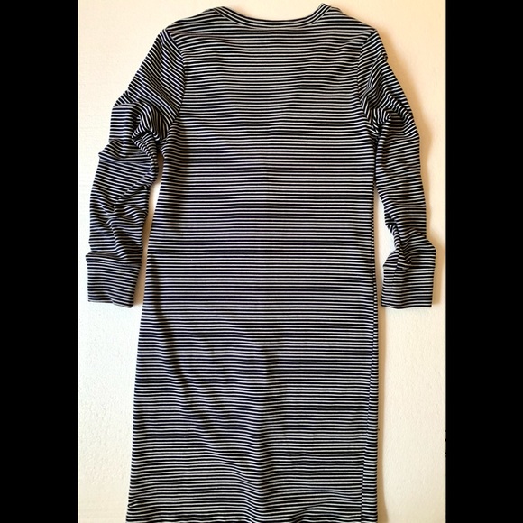 MERONA Navy Blue White Striped Cotton Duster Cardigan Dress - Picture 5 of 5
